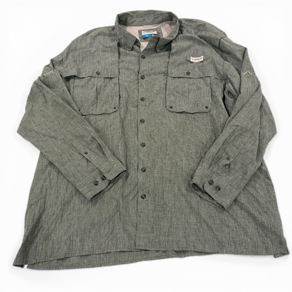 Magellan Outdoors Other - MAGELLAN Fishing Shirt Men 3XL Green Long Sleeve Vented Button Down Outdoor